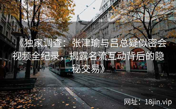 《独家调查：张津瑜与吕总疑似密会视频全纪录，揭露名流互动背后的隐秘交易》